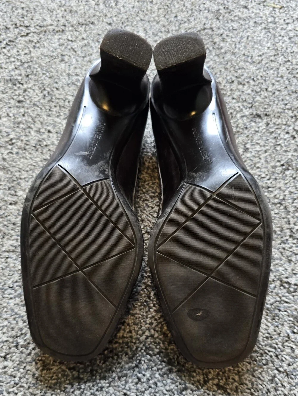 VTG Nine West Oksana Brown Leather Kiltie Brogue Pumps Heeled Loafers Size 8.5 - Picture 2 of 10